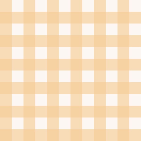 Mini Warm Ivory and Apricot Vichy Checks