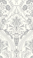 Elegant Gray Ornamental Floral tapete