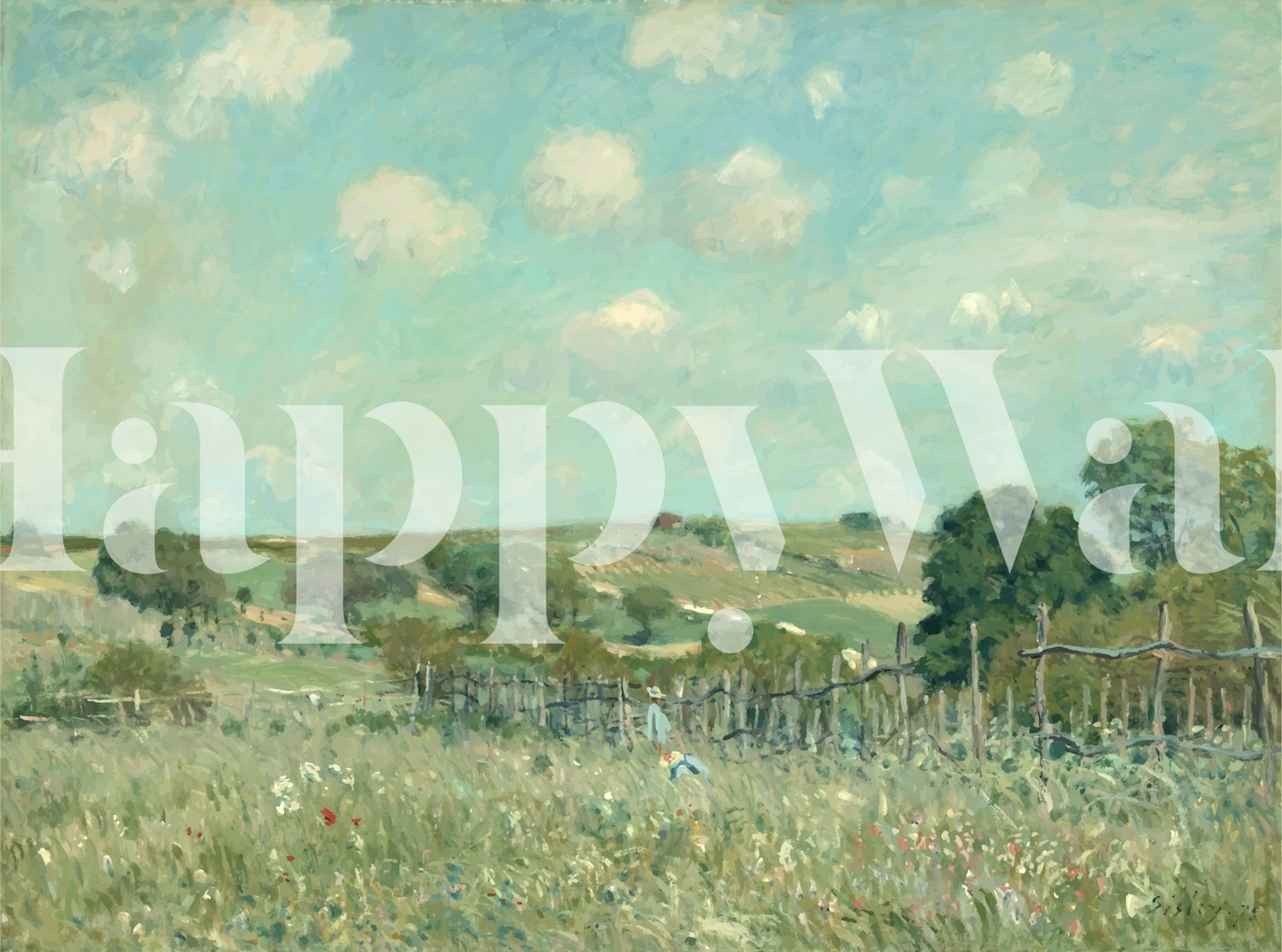 Weidebehangontwerp in een kamer