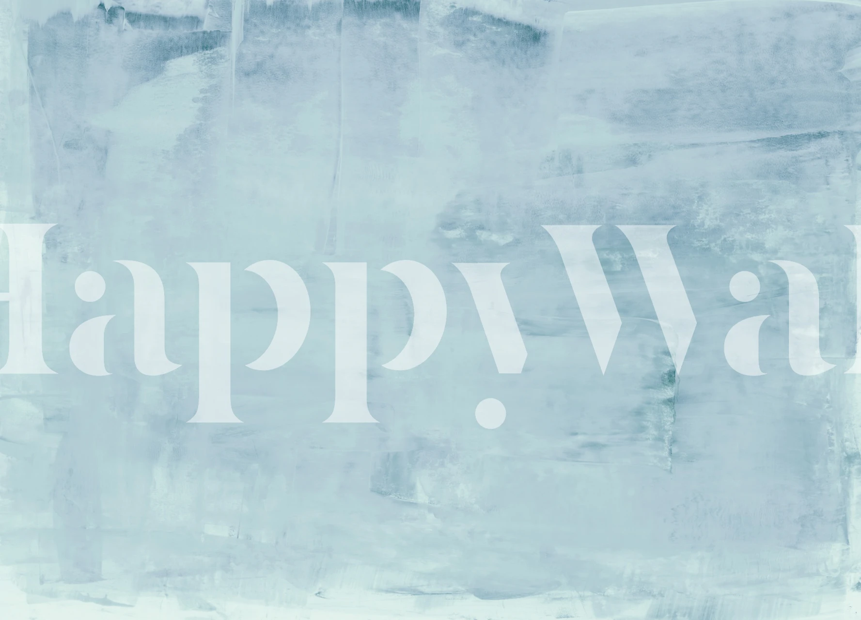 Soft layers washed blue wallpaper in a room