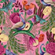 Maximalist Peacock Fantasy Garden - Pink