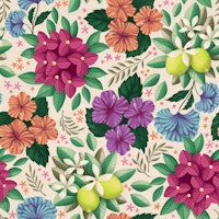 Mediterranean Maximalist Garden wallpaper