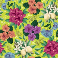 Mediterranean Maximalist Garden - Neon Green wallpaper