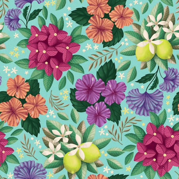 Mediterranean Maximalist Garden - Turquoise