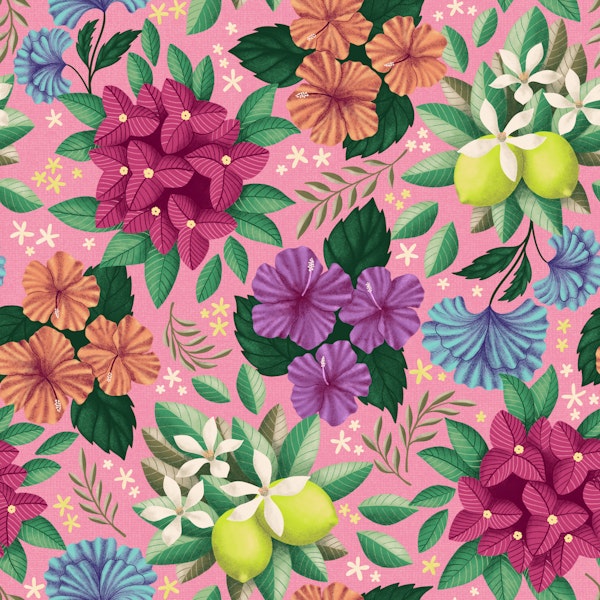 Mediterranean Maximalist Garden - Pink