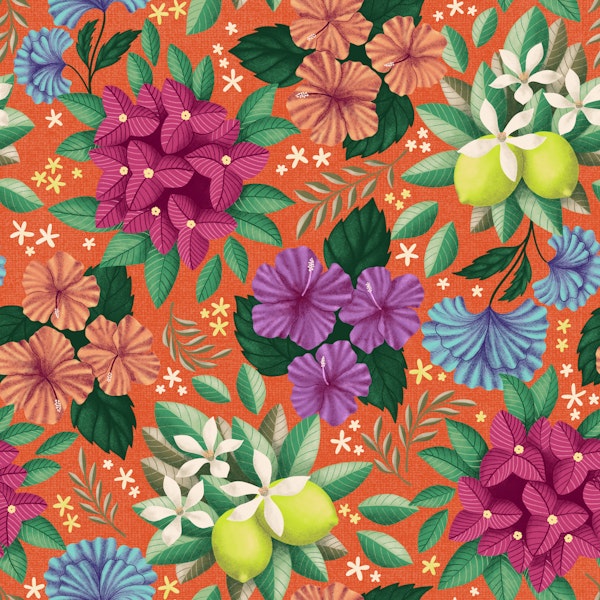 Mediterranean Maximalist Garden - Orange