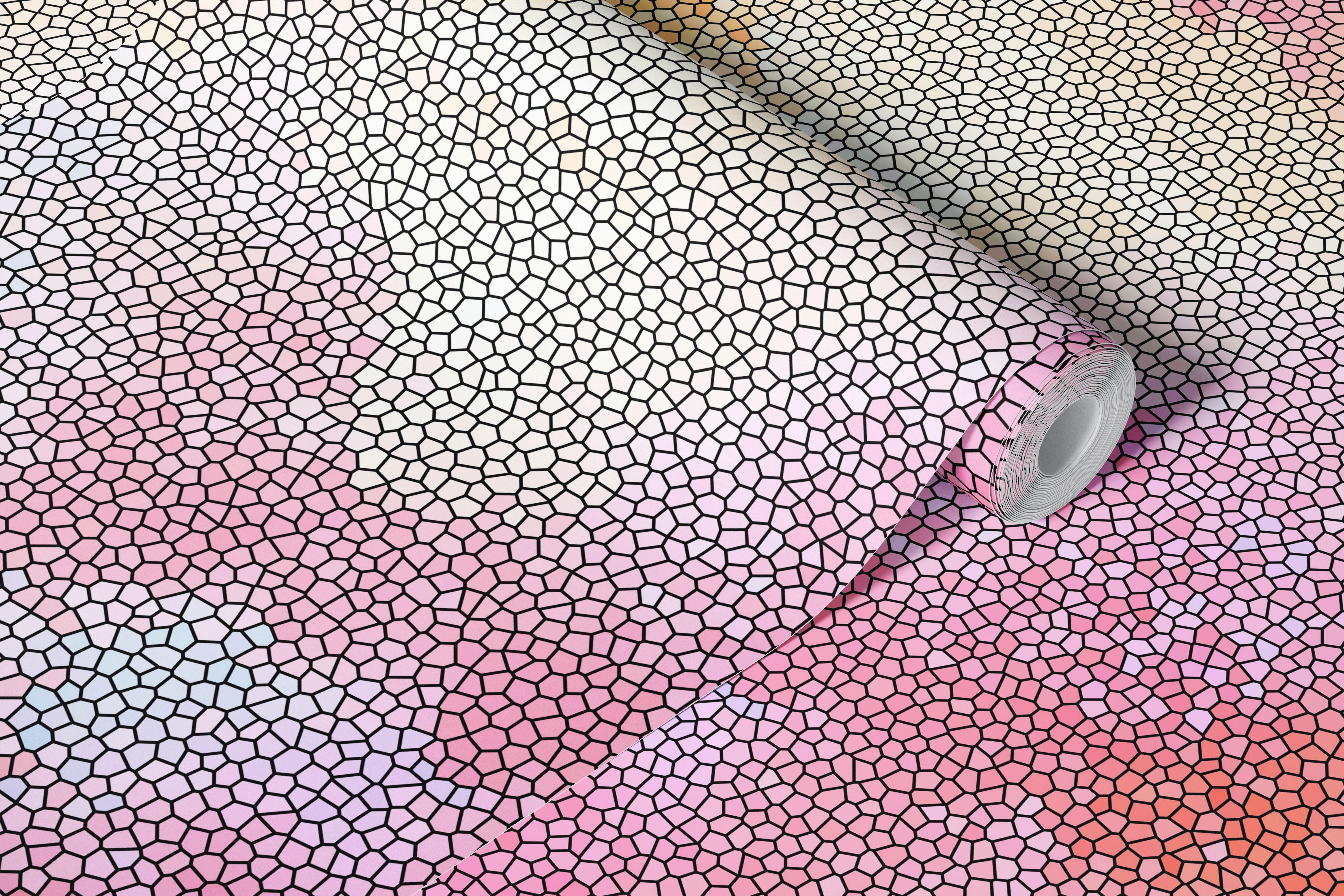 Cotton Candy Cloud Mosaic tapet i ett rum