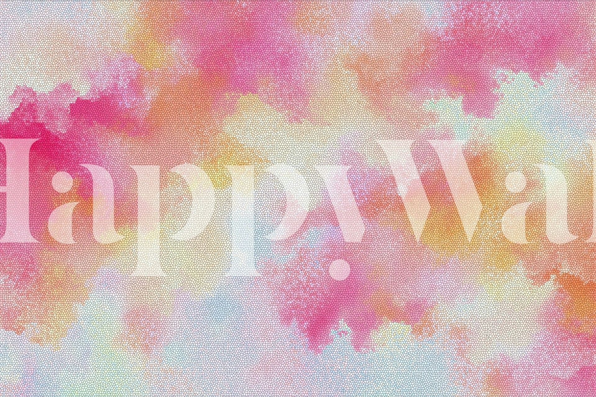 Papier peint Cotton Candy Cloud Mosaic dans une pièce