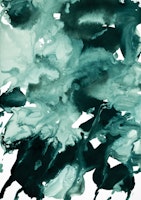 inkblot marble green papel pintado