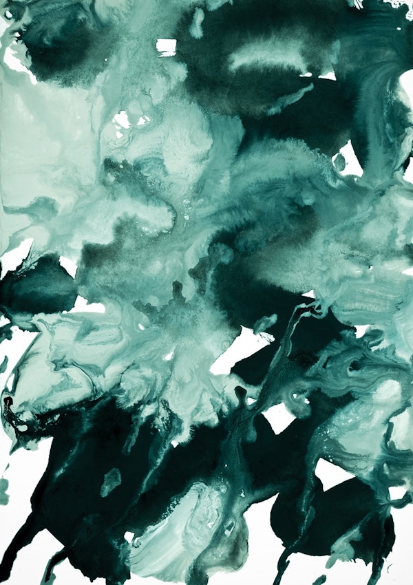 inkblot marble green