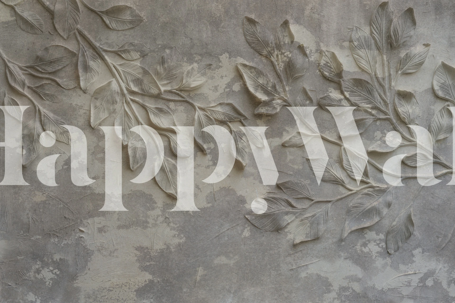 Leaf Impressions Tuberose Grunge wallpaper in a room