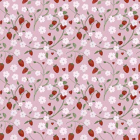 Strawberry Garden Pink Summer Flowers wallpaper