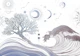 Boho Celestial Line Art Sea