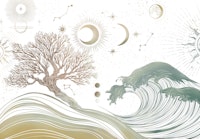 Celestial Wave and Tree behang