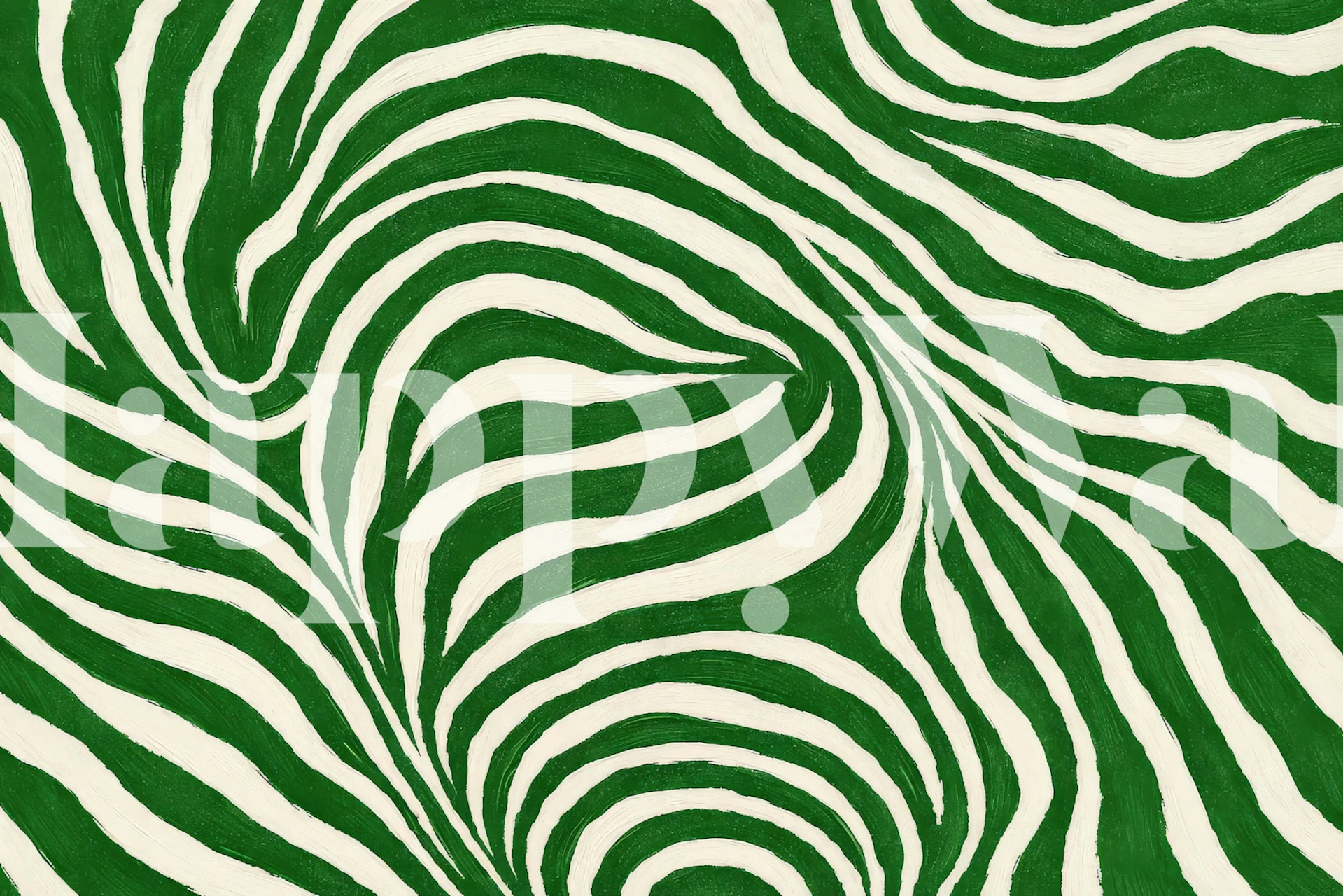 Emerald Swirl wallpaper in a stylish room