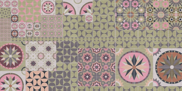 Cement Tiles in Green