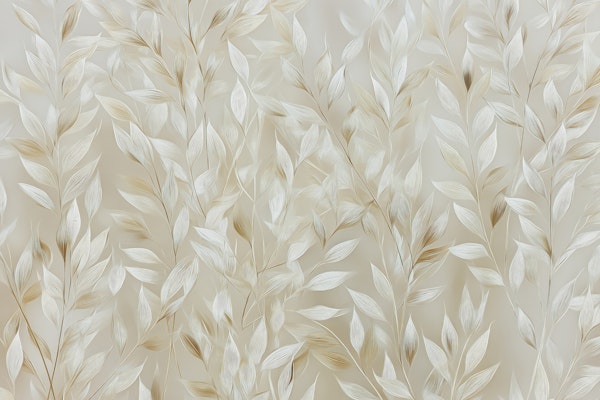 Golden White Leaf Elegance