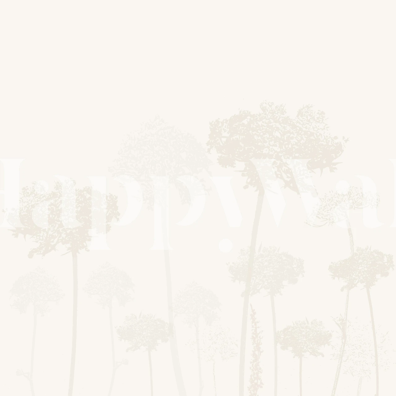 Soft foggy wildflower meadow wallpaper in a room