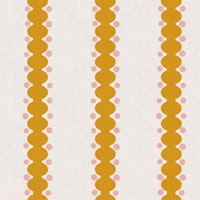Mustard Bubble Stripes behang
