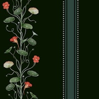 Emerald Wild Flower wallpaper