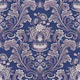 Antique Indigo Garden Damask