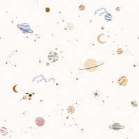 Minimalist space cream wallpaper
