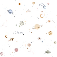 Minimalist space white wallpaper