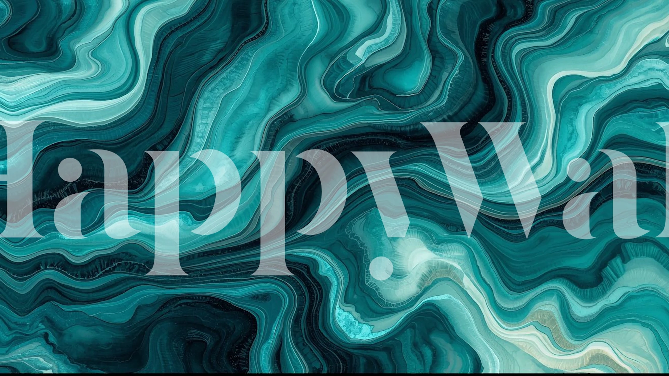 Deep Ocean Stone Mural wallpaper in a room