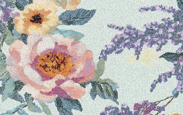 Floral Mosaic with Lilac