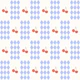 Checkered Diamonds and Cherries Pattern