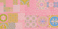 Tile Mosaic in Bold Pink papiers peint