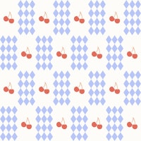 Checkered Diamonds and Cherries papiers peint