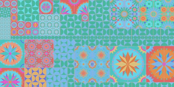 Tile Mosaics in Bold Turquoise