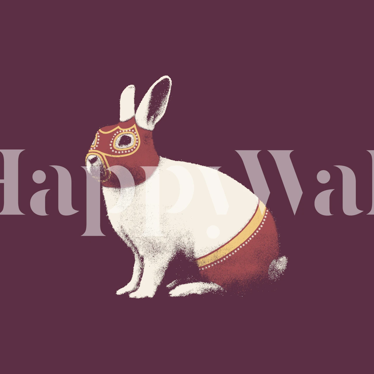 Rabbit Wrestler tapete istabā