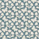 Flowers and butterflies block print blue bg