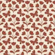 Flowers & butterflies block print terracotta