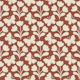 Flowers & butterflies block print dark brown