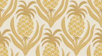 Pineapple Palm - Gold Cream Mustard Yellow wallpaper
