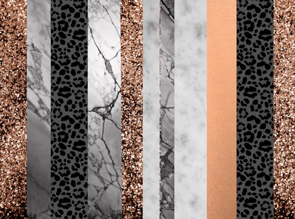 Leopard Marble Glitter Stripes Glam 3