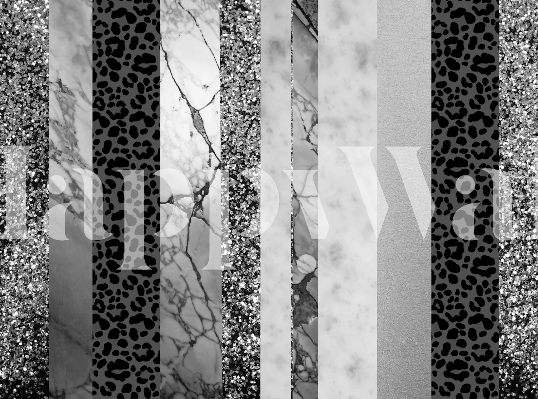 Leopard Marble Glitter Stripes Glam 4 Tapetendesign