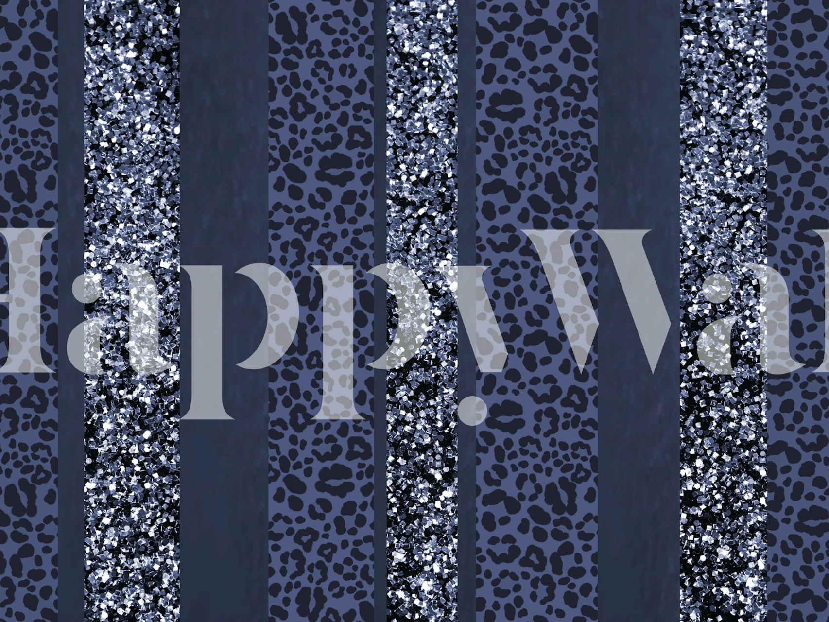 Leopard Glitter Stripes Glam 5 wallpaper in a room