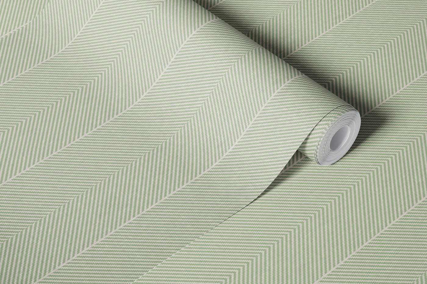 Soft Sage Green Chevron Texture wallpaper roll
