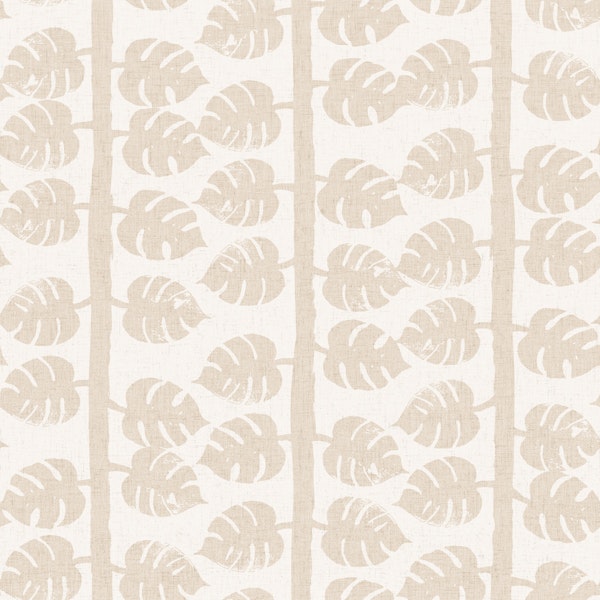 monstera leaf stripe Neutral Beige