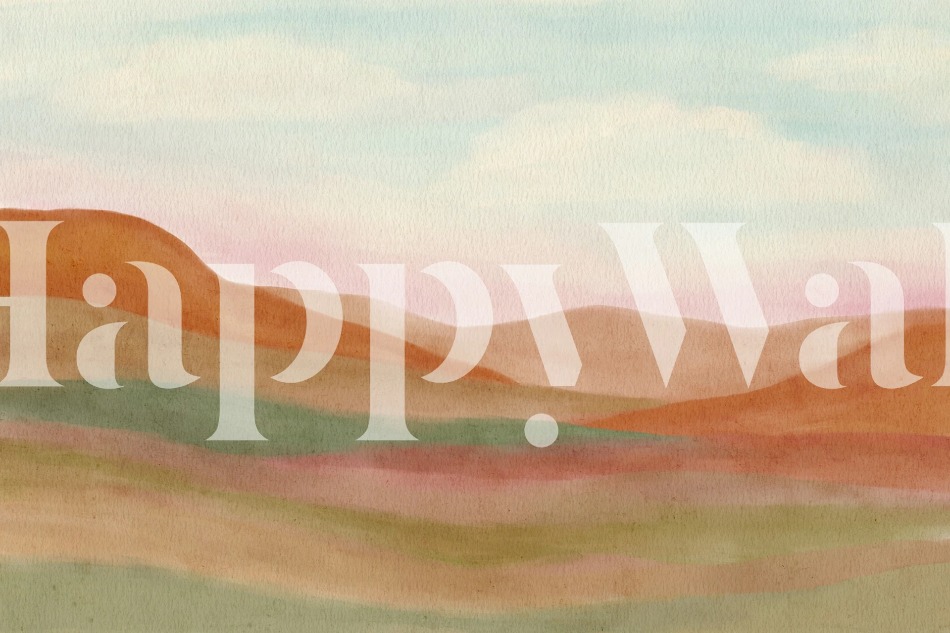 Papel pintado Soft Desert Dunes Landscape en una habitación