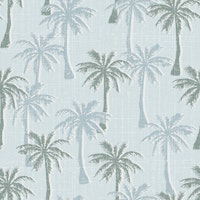 Block Print Palm Trees - blue and Green tapet