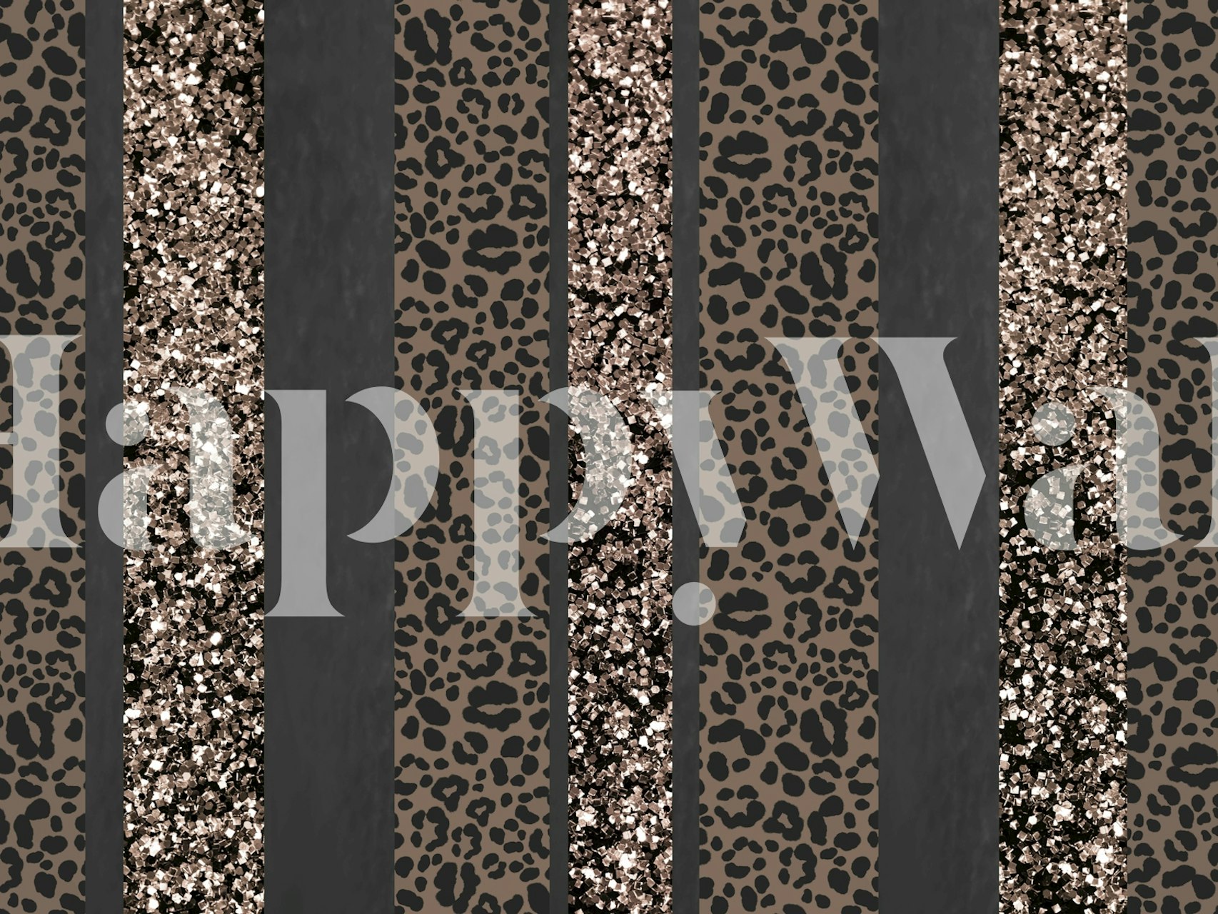 Leopard Glitter Stripes Glam 6 tapetprøve