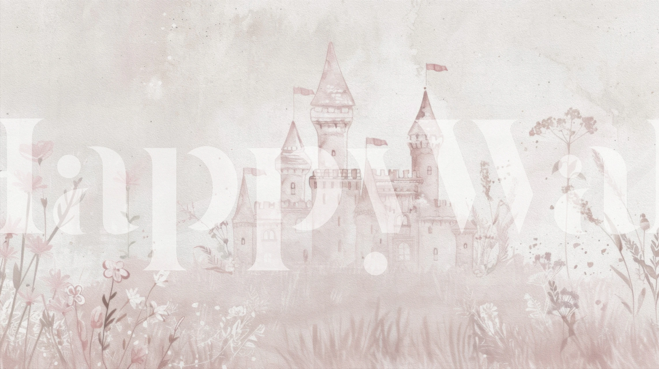 Fairytale Princess Castle wallpaper in a room