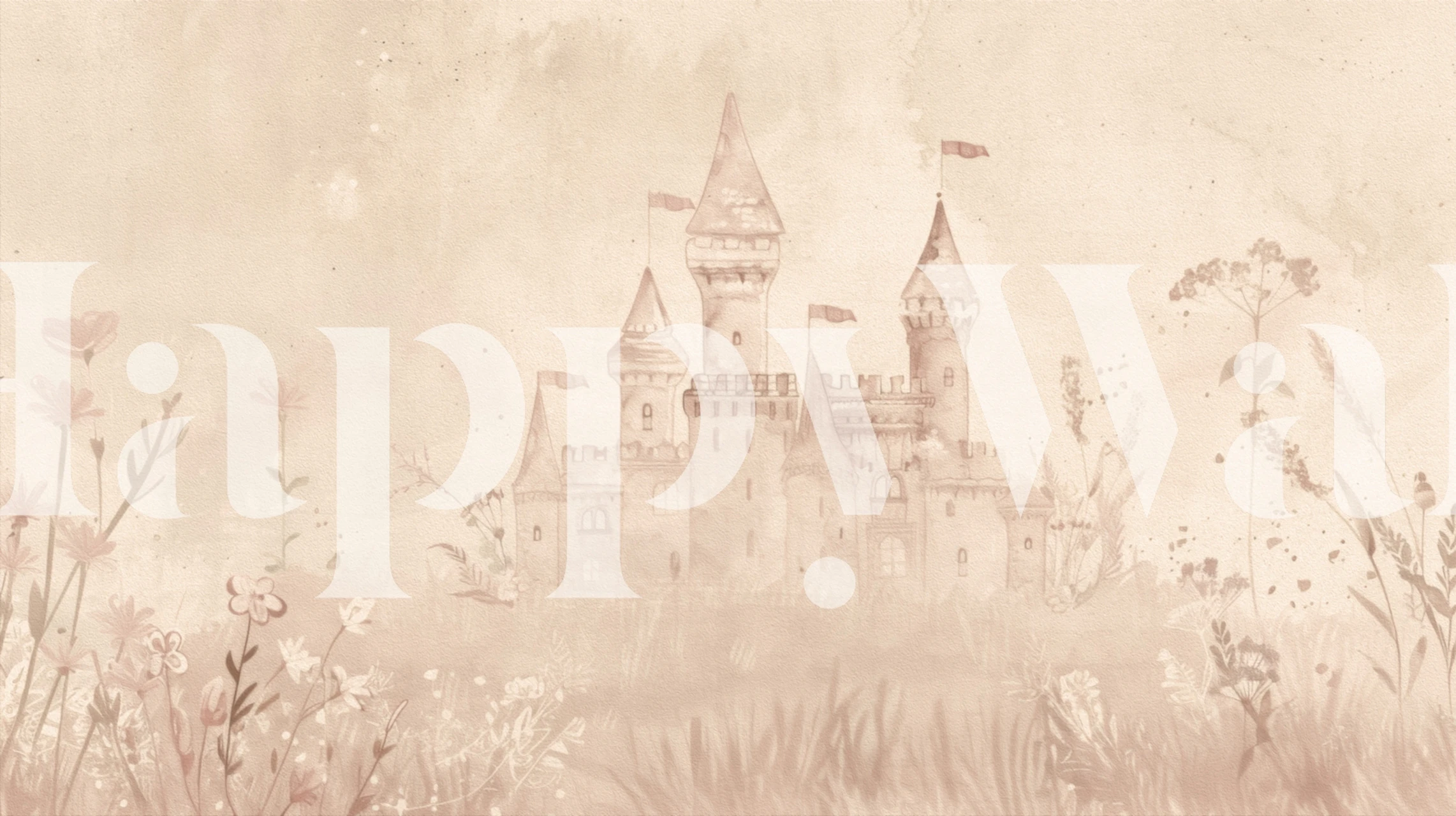 Fairytale Princess Castle wallpaper in a room