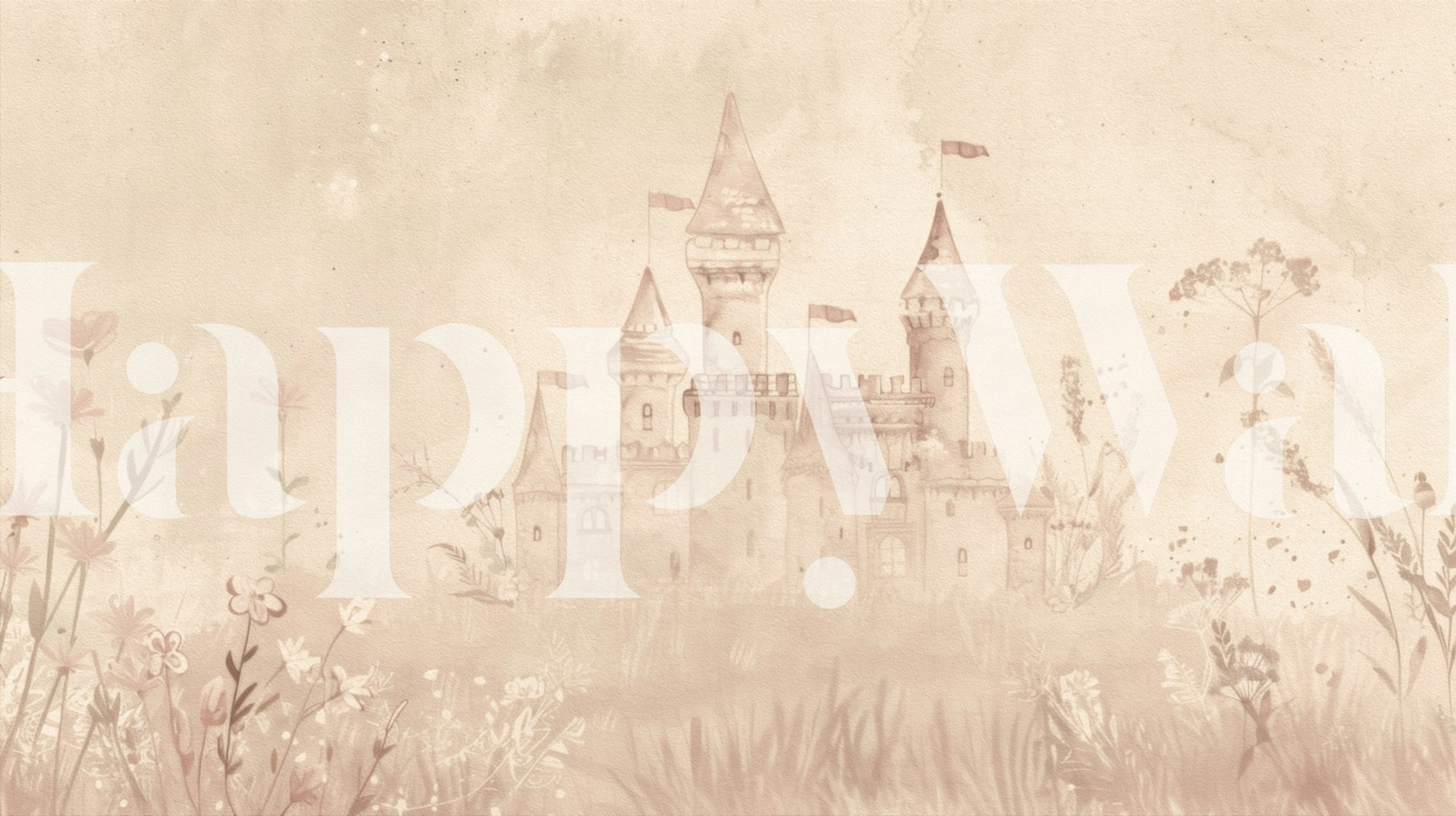 Fairytale Princess Castle – Warm Sunset tapetti huoneessa