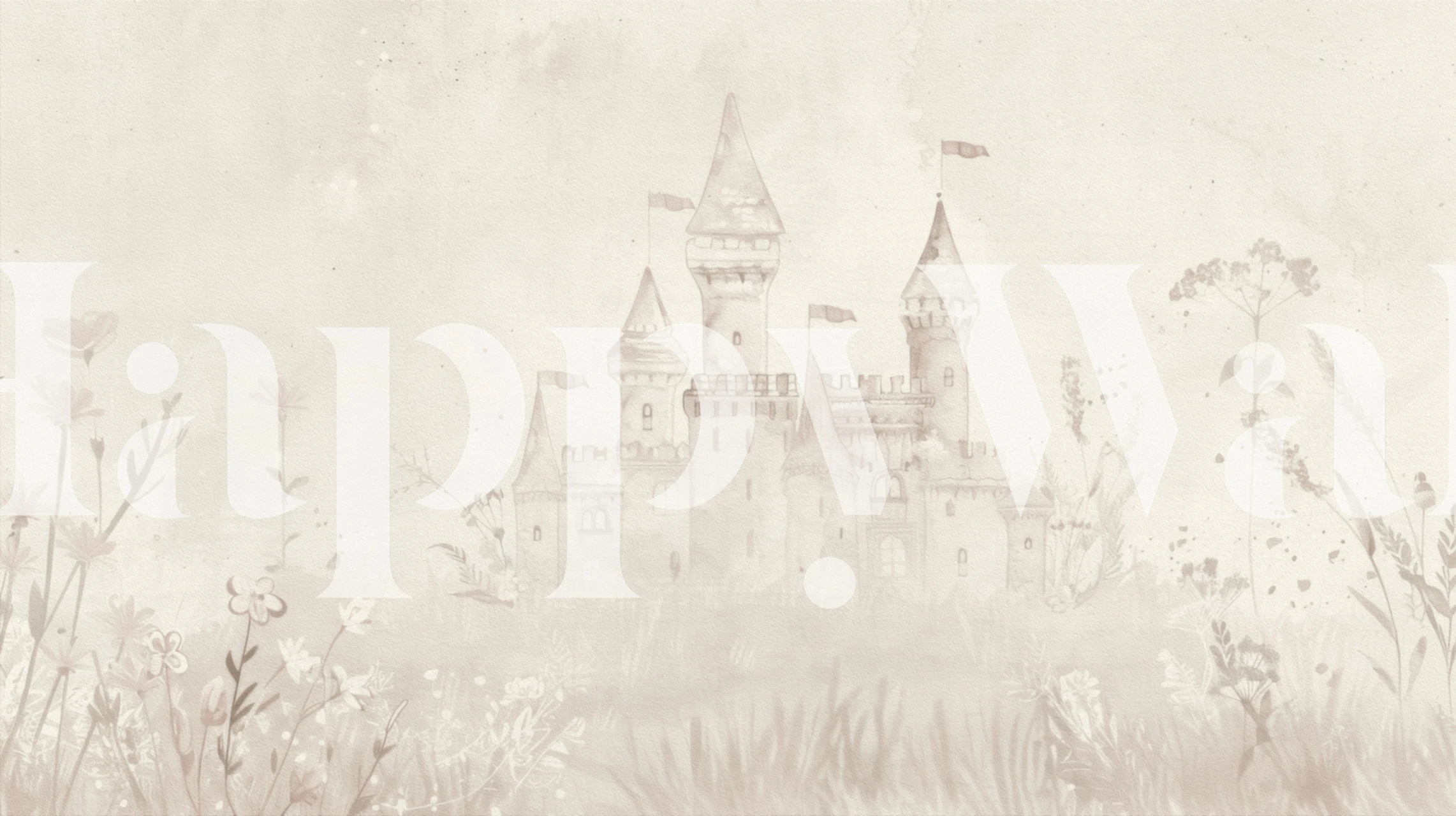 Tapet castel de prințesă din basm într-o cameră